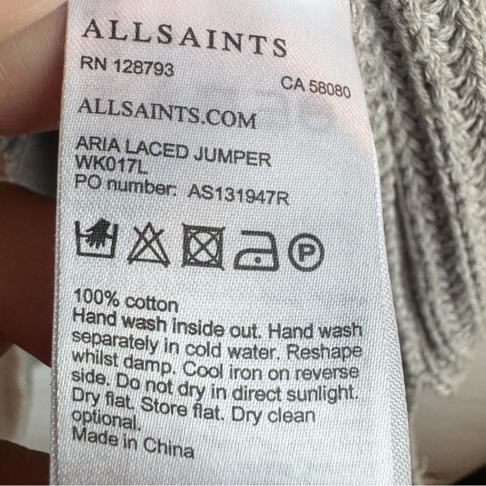 All Saints | Aria Laced Jumper Sweater, M - Picture 8 of 10